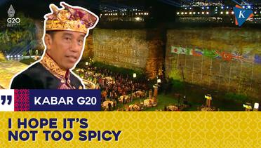 Sambutan Jokowi Saat Gelar Jamuan Makan Malam G20