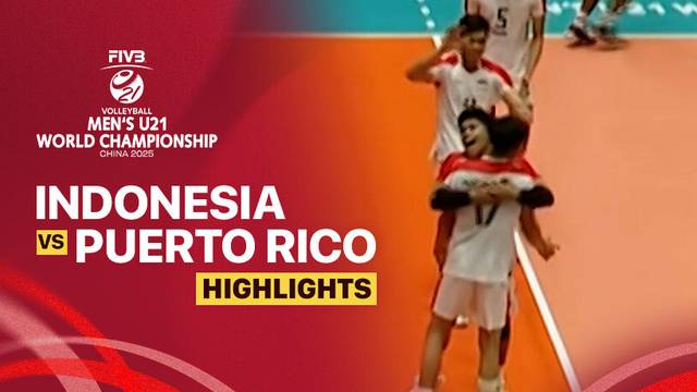 Indonesia vs Puerto Rico - Highlight | FIVB Men's U21 World Championship 2025