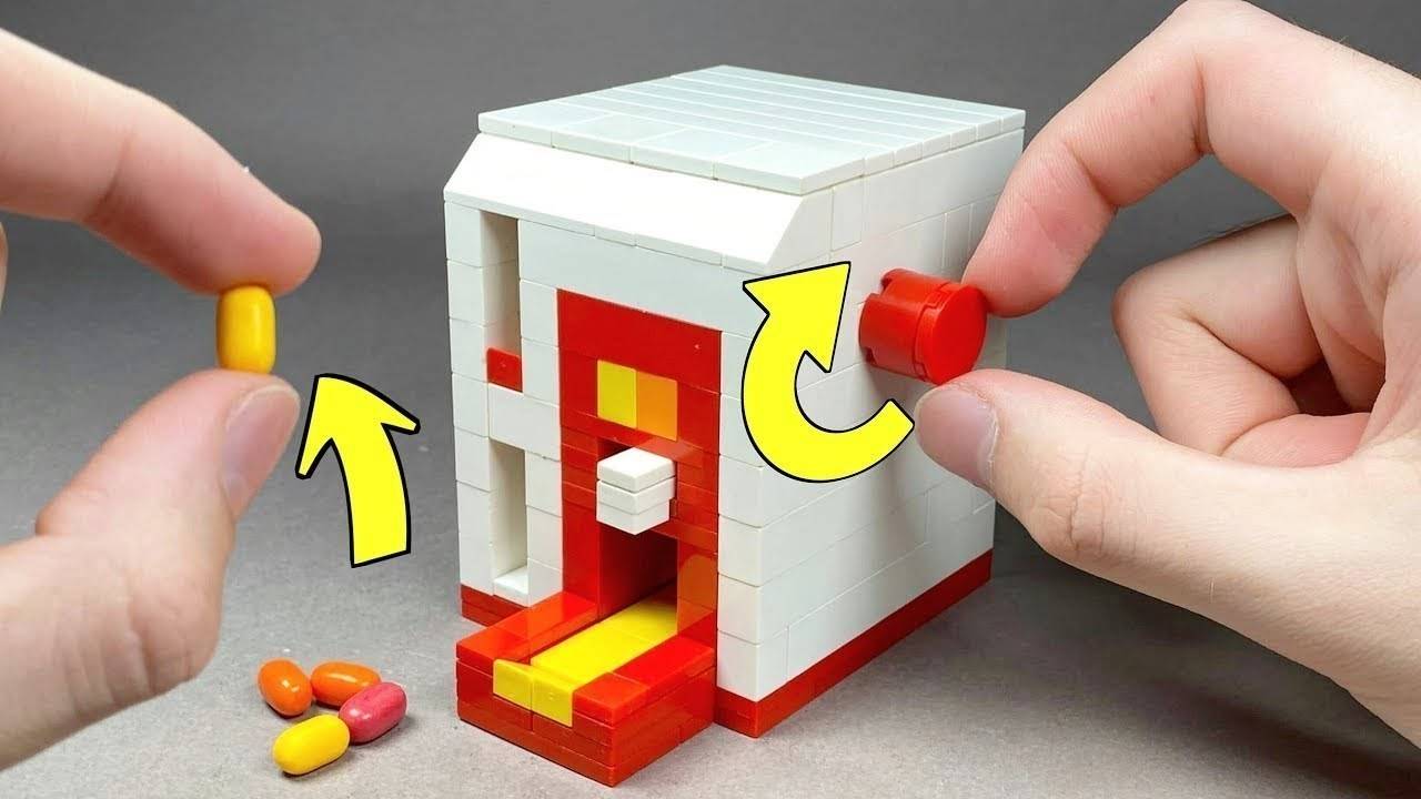 Mesin Lego Tic Tac dengan Tutorial penerimaan koin | Vidio