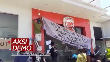 BRI Liga 1: Aksi Demo Suporter Madura United Menuntut Rahmad Darmawan Out!
