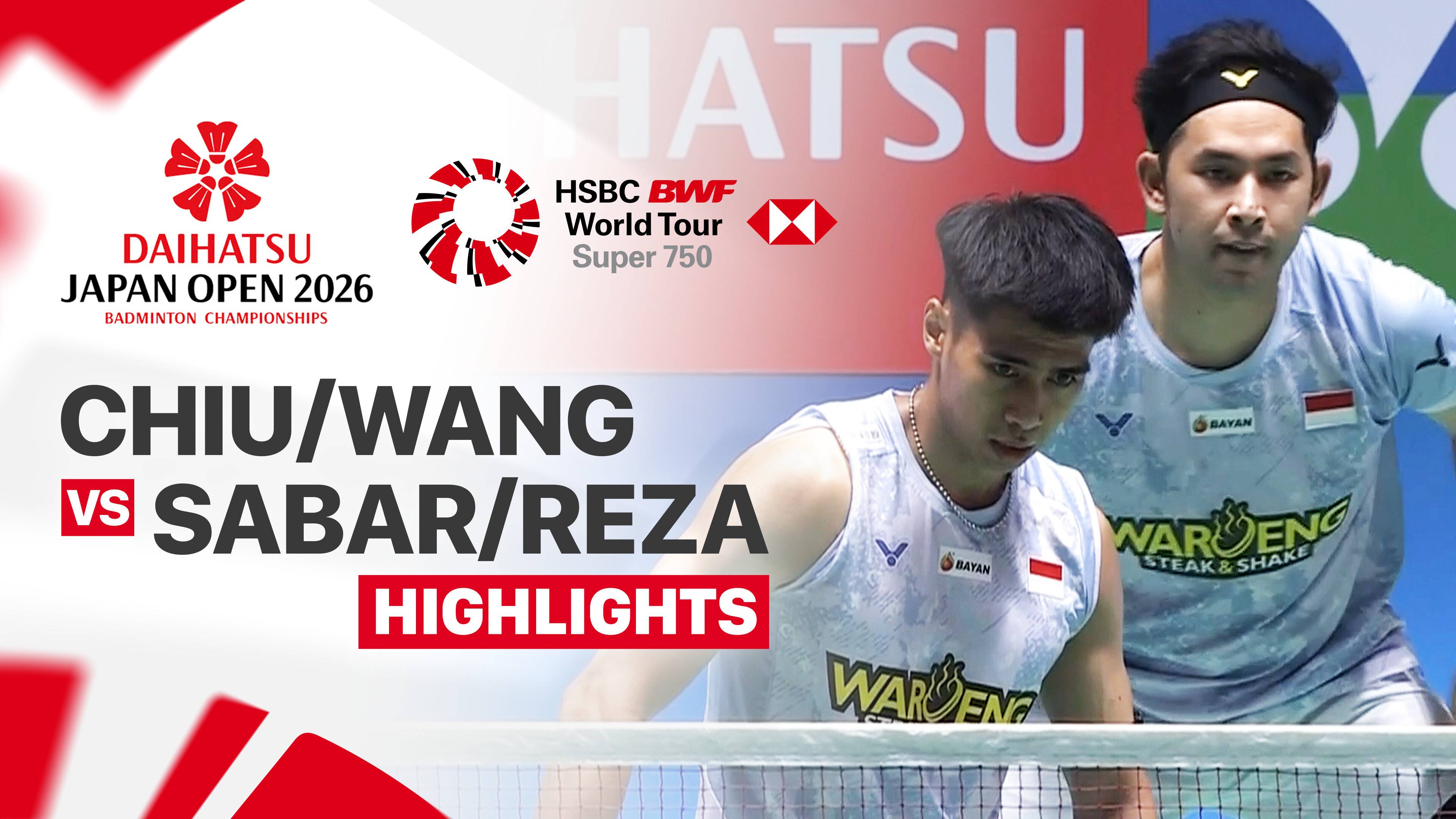Chiu Hsiang Chieh/Wang Chi-Lin (TPE) vs Sabar Karyaman Gutama/Moh Reza Pahlevi Isfahani (INA) - Men's Doubles Round of 32 | Daihatsu Japan Open 2026