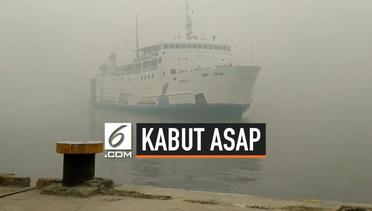 Kabut Asap Pekat Ganggu Lalu Lintas Sungai Mentaya Sampit