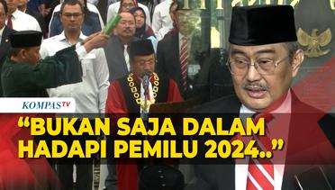 Jimly Puji Pidato Perdana Suhartoyo Sebagai Ketua MK Baru