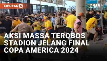 Aksi Penonton Tanpa Tiket Terobos Stadion Jelang Final Copa America 2024, Laga Ditunda