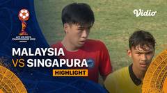 Highlight - Malaysia vs Singapura | AFF U-19 Championship 2022