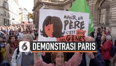 Demonstrasi Menolak RUU Bayi Tabung di Paris