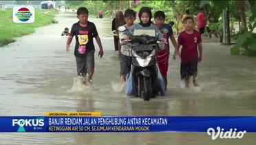 Banjir Rendam Jalan Penghubung Antar Kecamatan Di Grobogan