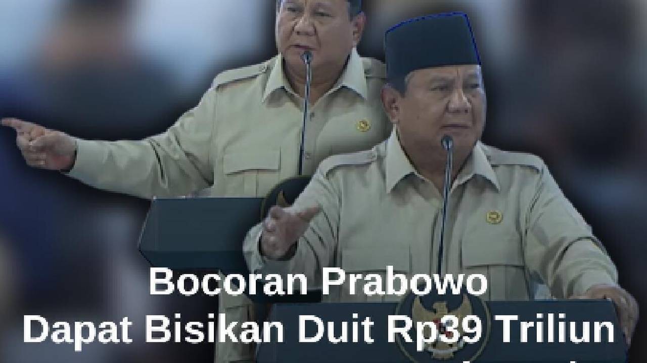 Prabowo Dapat Bisikan Uang Rp39 Triliun Punya Koruptor dan Istri ...