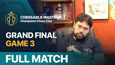 Full Match | Grand Final: Fabiano Caruana vs Hikaru Nakamura - Game 3 | Champions Chess Tour 2022/23