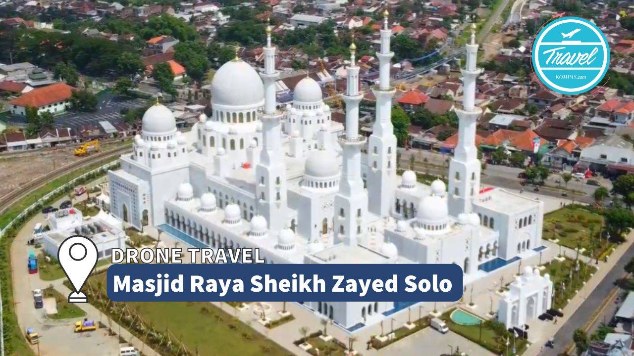 Drone Footage Masjid Raya Sheikh Zayed Solo Vidio