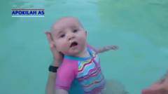 Berenang ala bayi nan cute