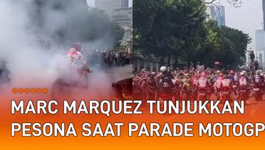 Lakukan Aksi Drift, Marc Marquez Tunjukkan Pesona Saat Parade MotoGP di Jakarta