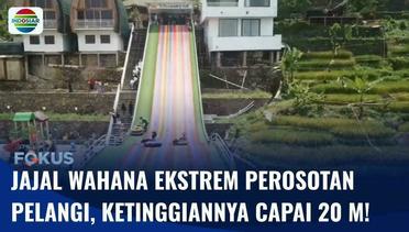 Sensasi Meluncur di Wahana Ekstrem Perosotan Pelangi Setinggi 20 Meter di Bogor | Fokus