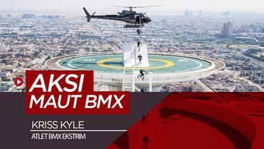 Atraksi Istimewa, Atlet BMX Melompat Dari Helikopter ke Puncak Hotel di Dubai