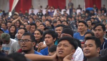 Keseruan Nobar Persija vs Persib di Bandung dan Kapolda Pimpin Viking Clap