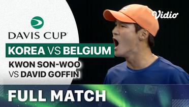 Full Match | Korea vs Belgium - Day 2 | Kwon Son-woo vs David Goffin | Davis Cup 2023