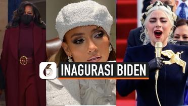 Gaya Busana Gaga, Jlo, hingga Michelle Obama di Inagurasi Biden