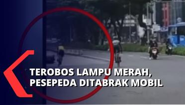 Diduga Terobos Lampu Merah, Pesepeda Ditabrak Mobil di Kawasan Gambir, Jakarta Pusat
