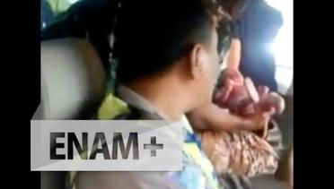 Menegangkan, Detik- Detik Penyelamatan Persalinan Istri TNI di Mobil