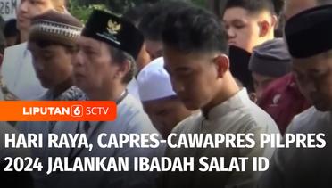 Capres-Cawapres di Pilpres 2024 Jalankan Ibadah Salat Idul Fitri di Kampung Halaman | Liputan 6
