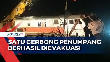 Terbaru! Satu Gerbong Penumpang KA Pandalungan Berhasil Dievakuasi ke Stasiun Kota Sidoarjo