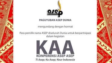News Flash: Ratusan Asep Bakal Kumpul di Kota Bandung
