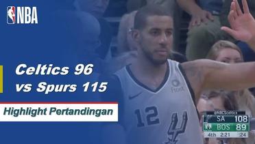NBA I Cuplikan Pertandingan : Spurs 115 vs Celtics 96
