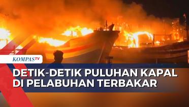 Puluhan Kapal di Pelabuhan Tegalsari Kota Tegal Terbakar!