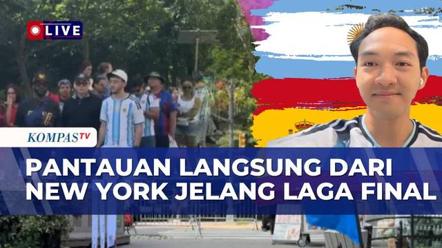 Pantauan Langsung dari New York, Suporter Padati Central Park Jelang Final Argentina vs Spanyol