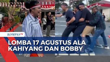 Momen Lucu Kahiyang dan Bobby Nasution Ikut Lomba Balap Terompah dan Tarik Tambang
