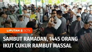 Sambut Ramadan, 1445 Orang Ikut Cukur Rambut Massal Gratis di Masjid Al Akbar, Surabaya | Liputan 6