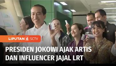 Berangkat dari Stasiun Jati Mulya, Jokowi Ajak Ari Lasso hingga Yuni Shara Jajal LRT | Liputan 6