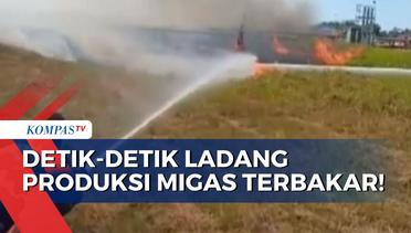 Rekaman Amatir Detik-Detik Ladang Produksi Migas Bekas Exxon di Aceh Terbakar!