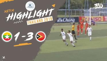 Full Highlight - Myanmar 1 vs 3 Timor Leste | Piala AFF U-15 2019