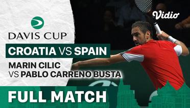 Full Match | Quarterfinal: Croatia vs Spain | Marin Cilic vs Pablo Carreno Busta | Davis Cup 2022
