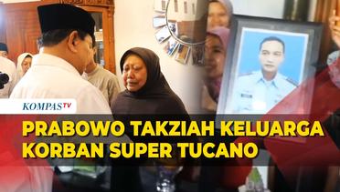 Momen Menhan Prabowo Takziah Keluarga Korban Jatuhnya Pesawat Super Tucano di Malang