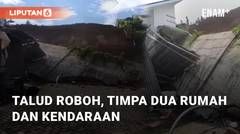 Talud Roboh, Dua Rumah dan Beberapa Kendaraan Tertimpa Tanah di Semarang