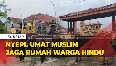 Momen Umat Muslim Jaga Rumah Warga Hindu di Lampung saat Nyepi Tahun Baru Saka 1946