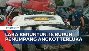 Kecelakaan Beruntun di Tol Tangerang-Merak, 18 Penumpang Angkot Alami Luka-Luka