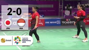 JPN v IDN - Badminton Beregu Putri: Highlight Partai Ke-empat  - Ganda Putri | Asian Games 2018