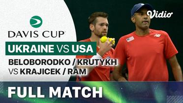 Ukraine vs USA: Iliya Beloborodko/Vitaliy Sachko vs Austin Krajicek/Rajeev Ram - Full Match | Qualifiers Davis Cup 2024
