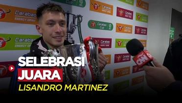Selebrasi Lisandro Martinez Saat MU Raih Gelar Juara Carabao Cup