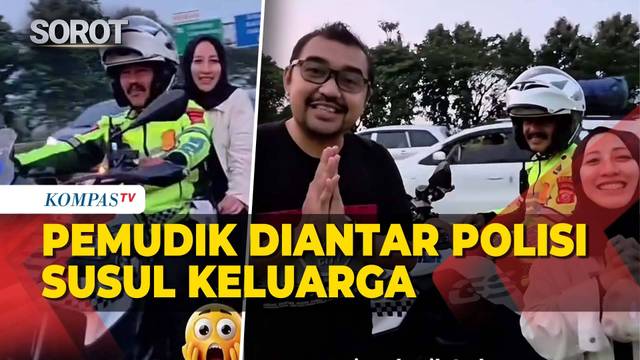 Tertinggal di Rest Area Cipali, Pemudik Ini Diantar Polisi Susul Keluarga