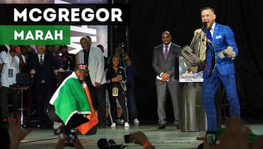 Mayweather Pancing Amarah McGregor dengan Bendera Irlandia