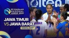 Highlights | Final - Putri: Jawa Timur vs Jawa Barat | Kejurnas Junior 2022