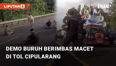 Demo Buruh Berimbas Macet di Tol Cipularang Arah Bandung