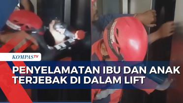 Usaha Evakuasi ibu dan Anak Terjebak di Lift Akibat Listrik Padam