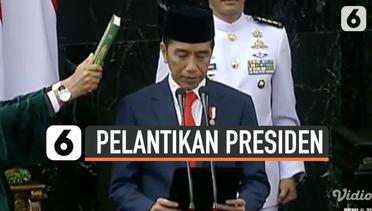 Detik-Detik Jokowi-Ma'ruf Bacakan Sumpah Jabatan