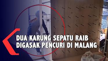 Aksi Pencurian Toko Sepatu Siang Hari Terekam CCTV di Malang