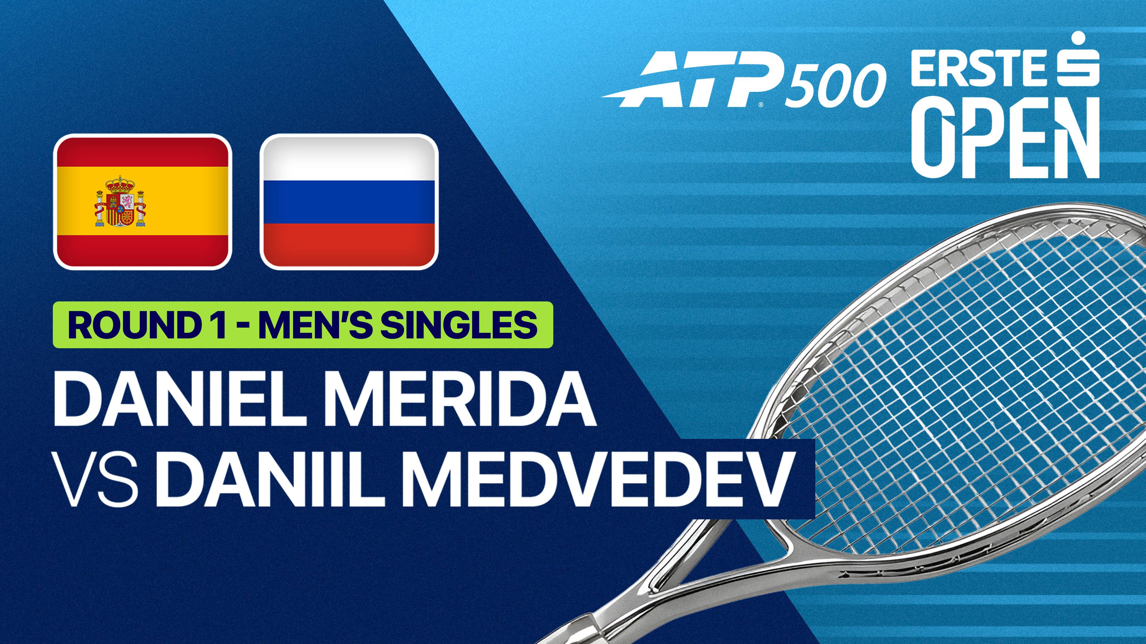 Daniel Merida vs Daniil Medvedev - Round 1 | ATP 500: Erste Bank Open 2026